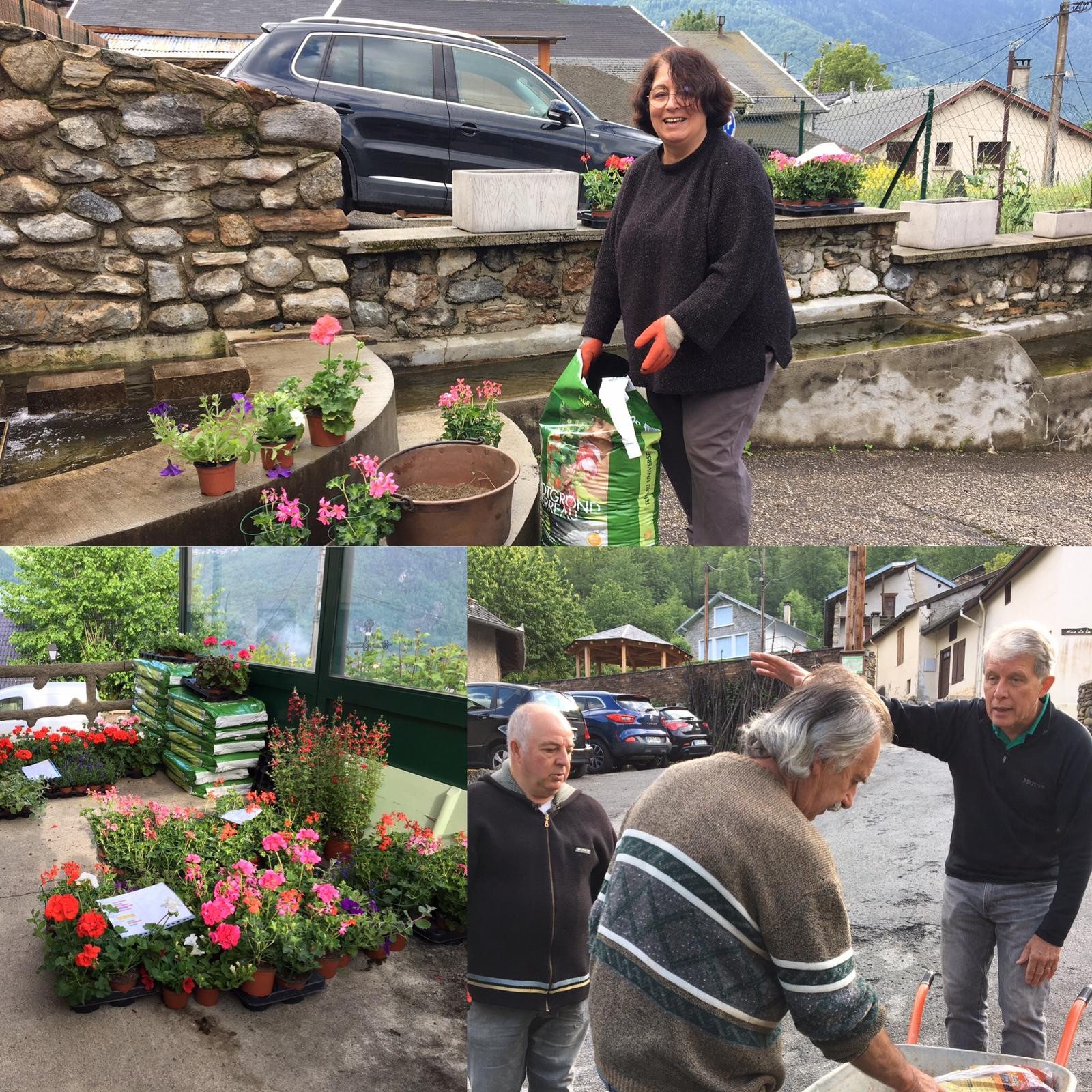 Fleurissement du village 17 mai 2020